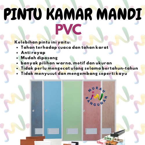 Pintu Kamar Mandi Polos PVC