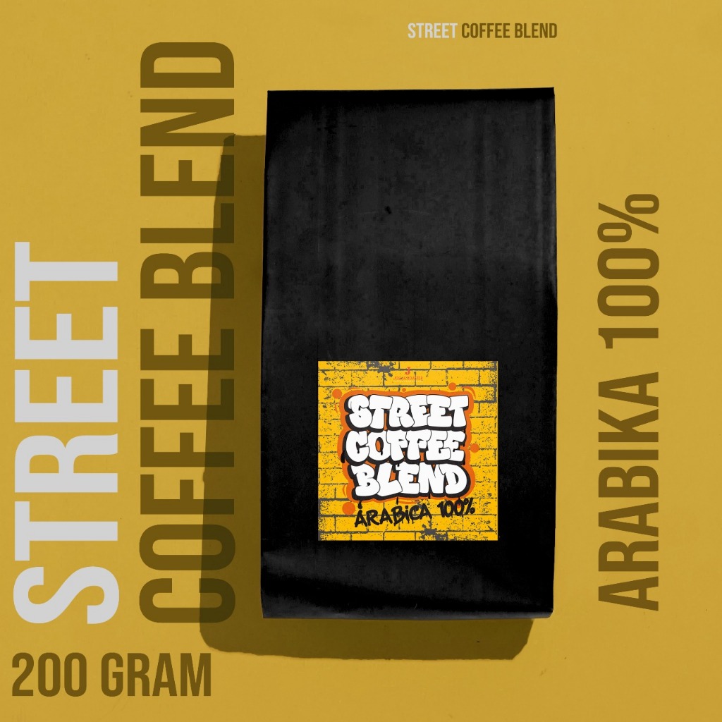 

STREET COFFEE BLEND Arabika – Fresh Roasted 100% Arabika 200gr, Biji | Bubuk | Giling | Whole Bean | Jogja Roaster