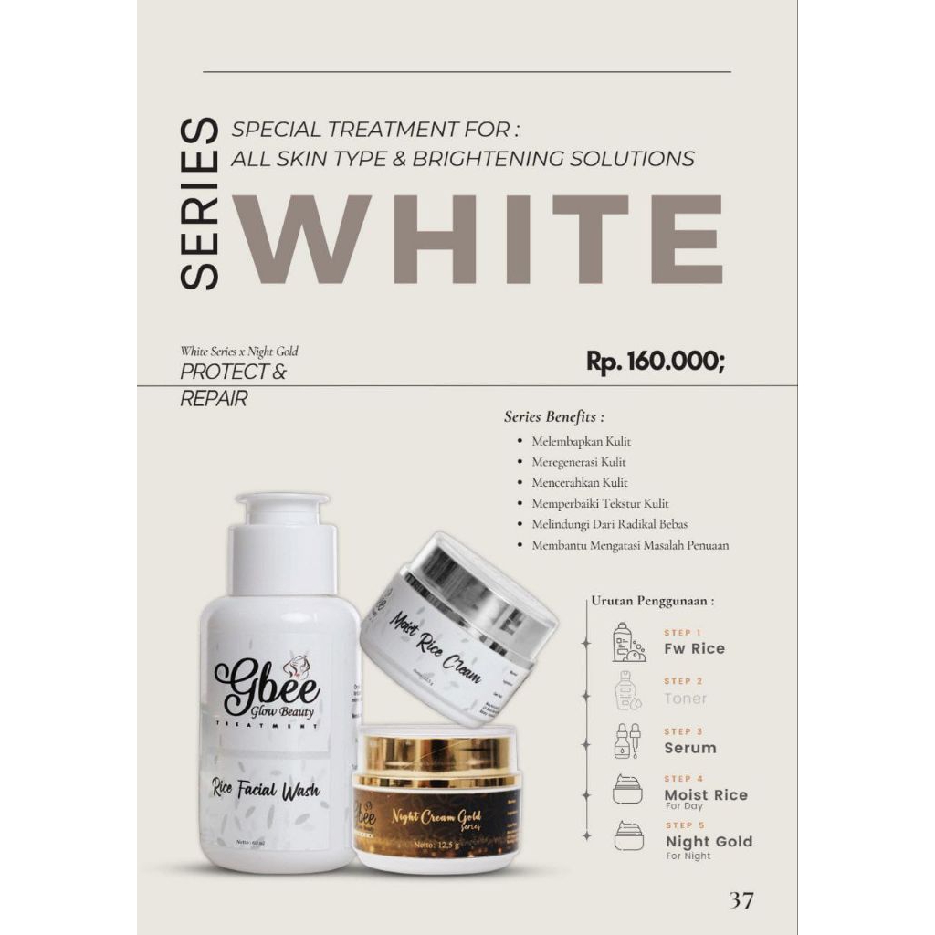 GBEE GLOW BEAUTY PAKET WHITE KOMBINASI GOLD BPOM ORI AMAN BUAT BUMIL DAN BUSUI