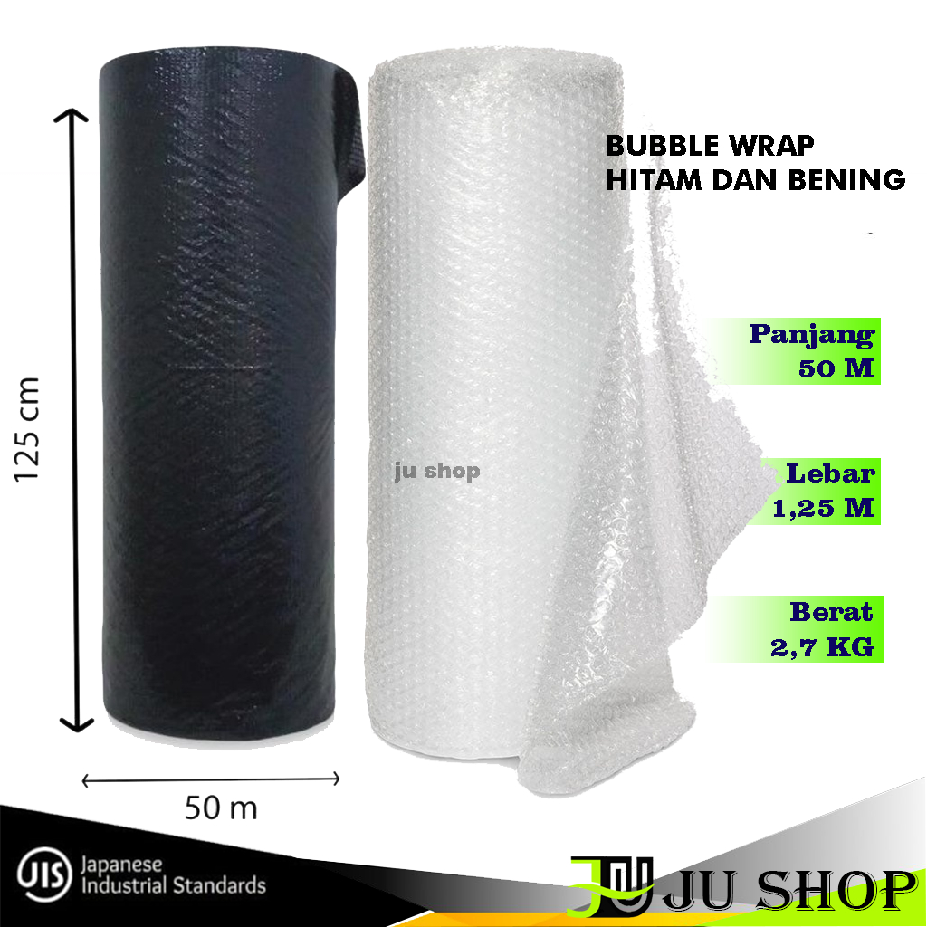 

Bubble wrap HITAM roll TEBAL 125cmx50m (1BUBBLE 1GOJEK) plastik gelembung