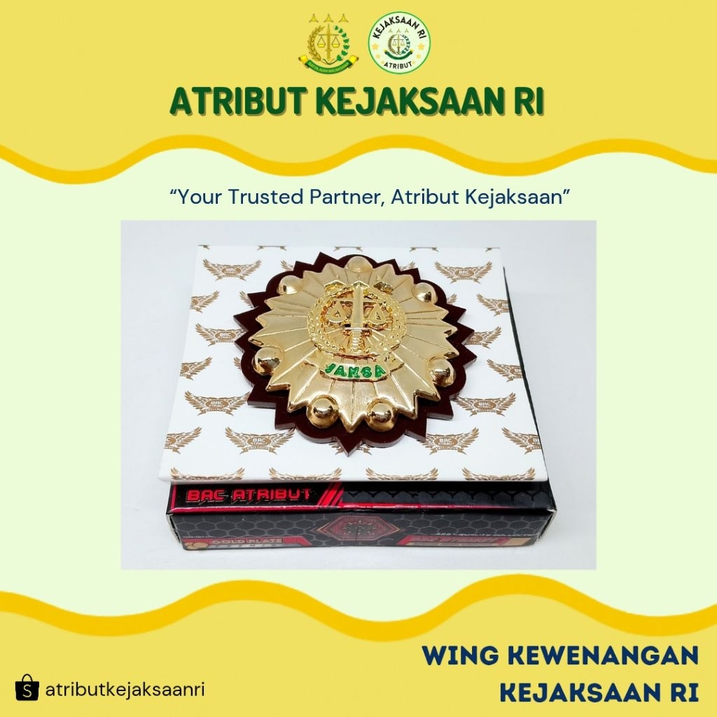 ATRIBUT KEJAKSAAN RI - PIN KEWENANGAN COKLAT JAKSA KEJAKSAAN RI