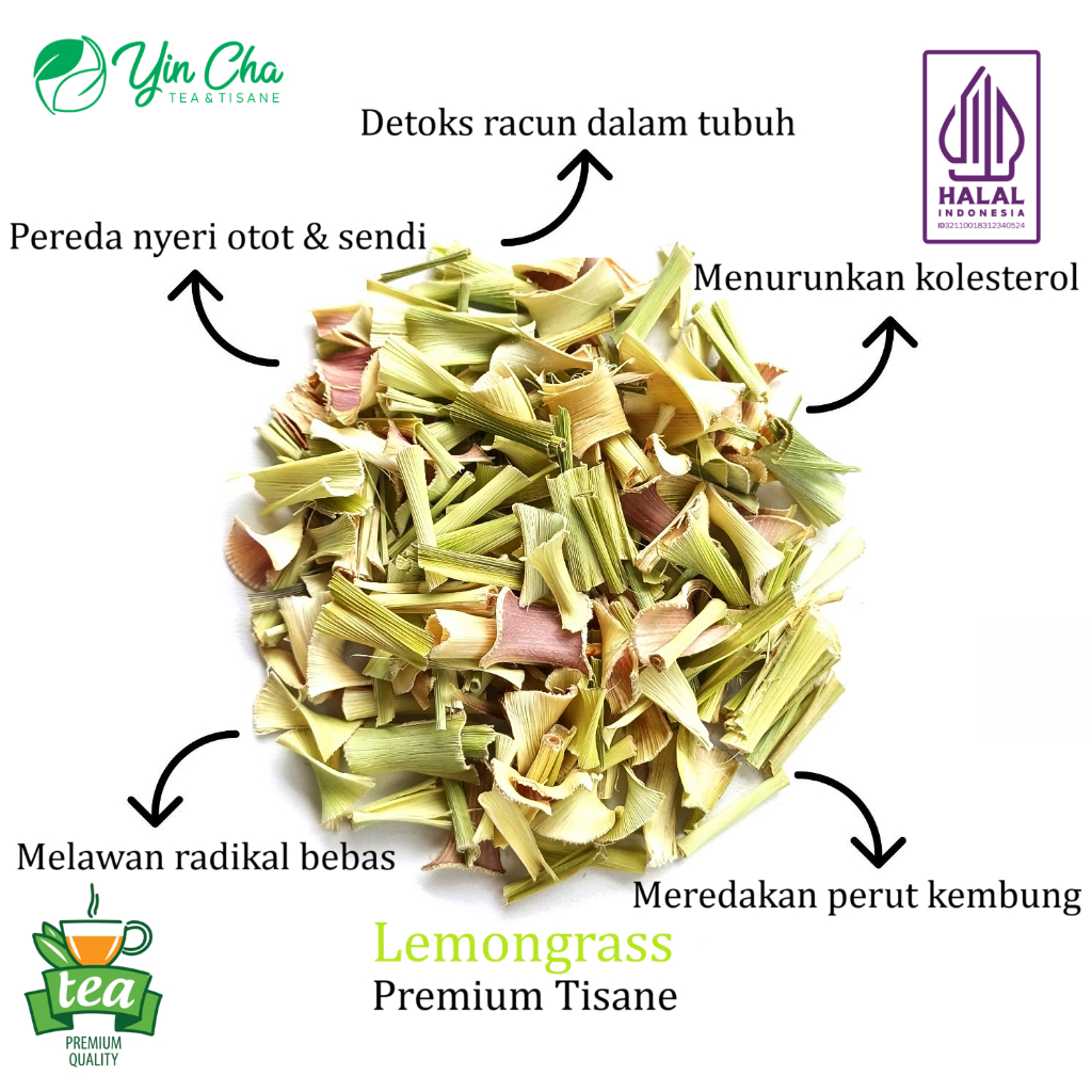 

TOP Grade Dried Lemongrass/Serai Kering Premium 500 gr & 1 kg