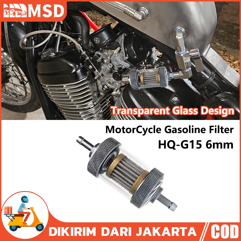 Filter Bensin Saringan Bensin Kaca Cnc Filter Glass Transparan Saringan Filter Bensin Motor Universa