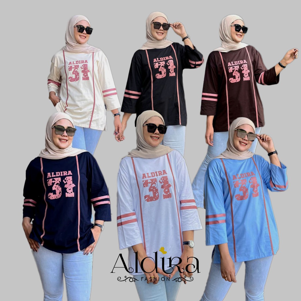 Aldira Kaos Oversize Atasan Wanita Jumbo Ld 125 Terbaru2025 / Atasan / Kaos Jumbo Ld 140 / Oversize