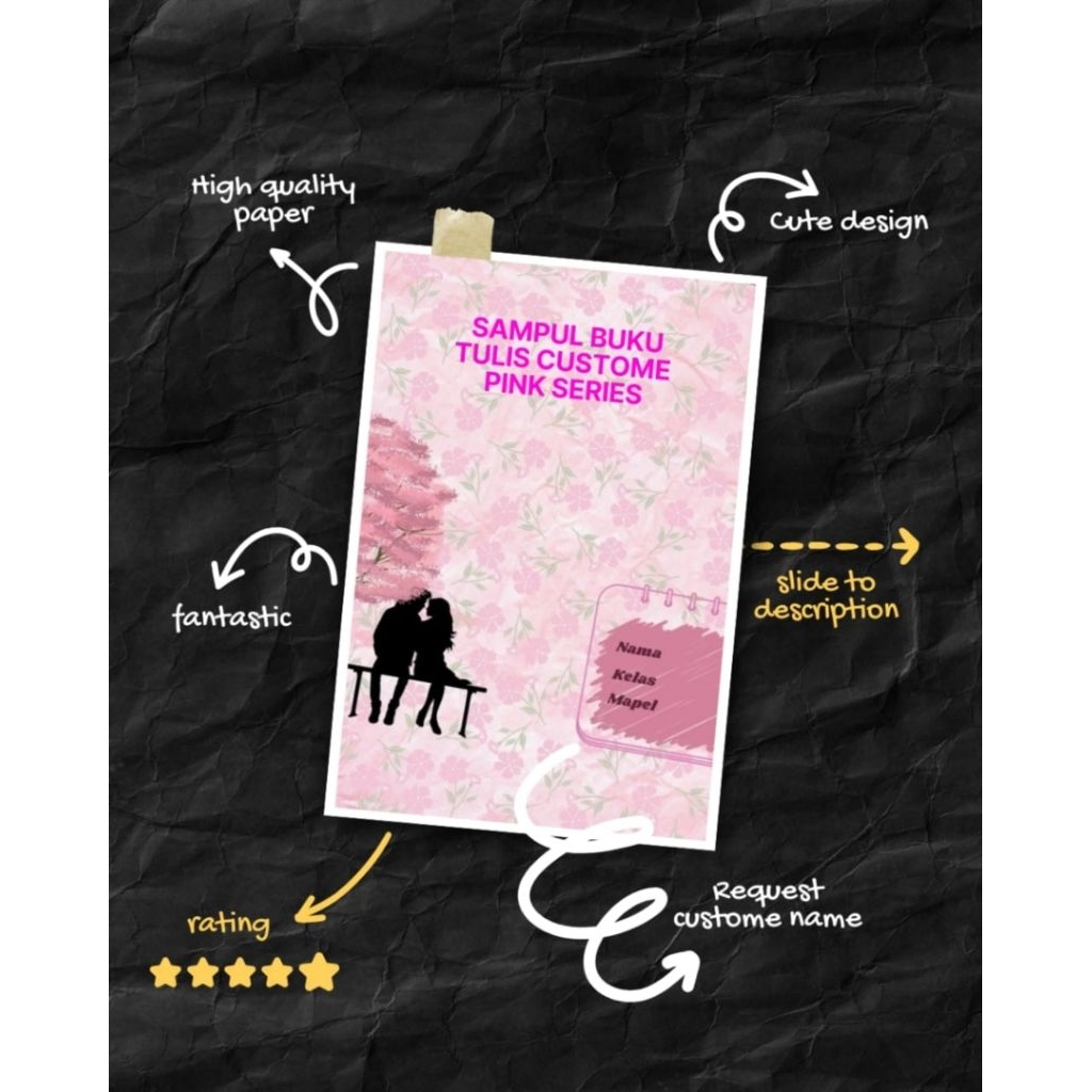 

HARGA SATUAN Sampul Buku Custom Nama / Sampul buku custom design / Sampul buku tulis