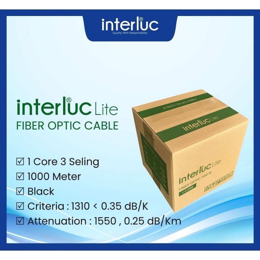 DROPCORE 1 CORE / 2 CORE / 4 CORE 3 SELING INTERLUC 1KM /1 ROLL/ 1000M /1 HASBEL