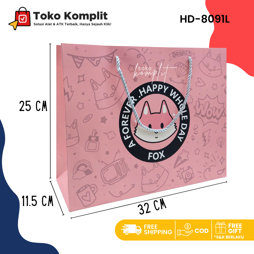 

Komplit - Paper bag Fancy HD-8091L/Goodie Bag/Tas Tenteng/Hand Bag/Tas Kado/Tas Hadiah/Shopping Bag