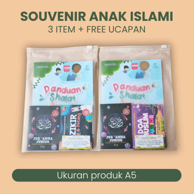 UMNI Paket Souvenir Islami Anak – 3 Buku Edukasi Ibadah Harian Lengkap I Buku panduan shalat, Buku D