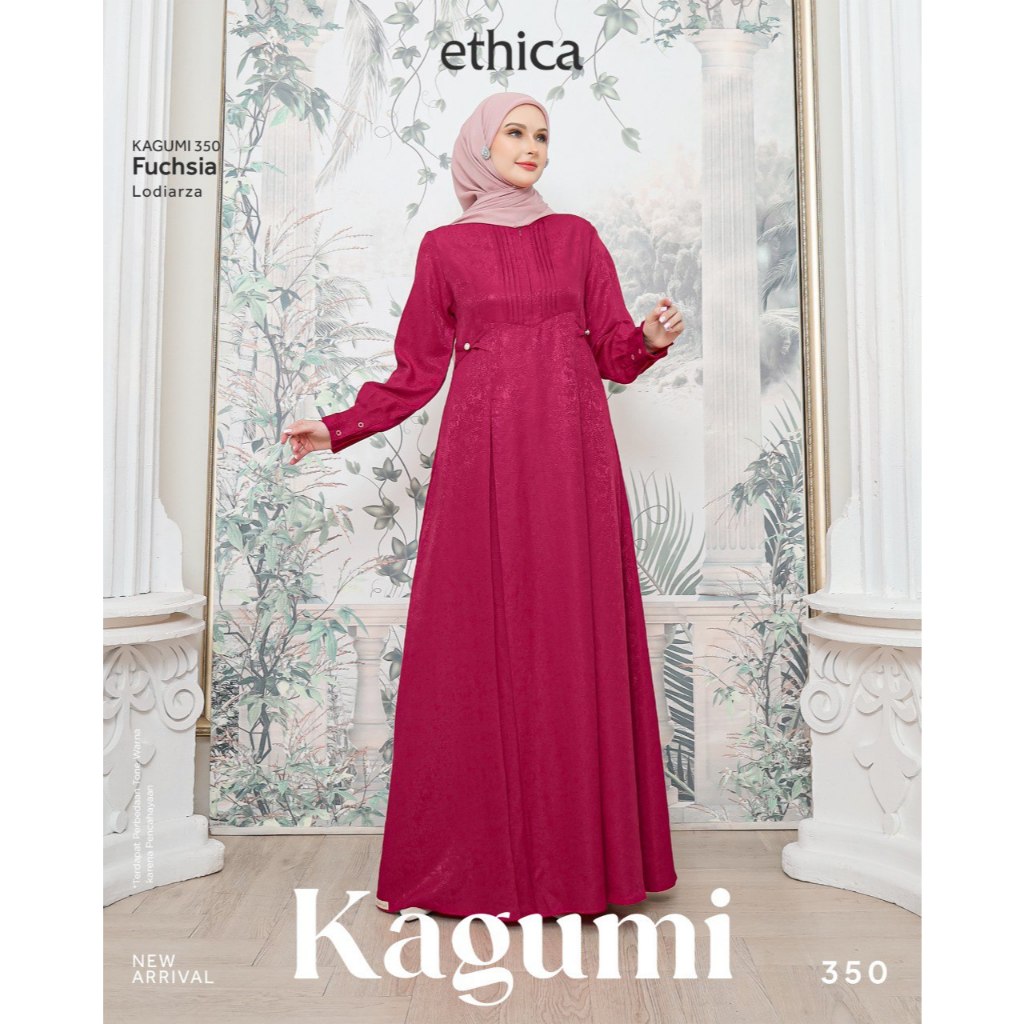[COD] TERBARU 2025 GAMIS DRESS PREMIUM KAGUMI EXSLUSIVE SERIES 350 FUCSHIA | MATERIAL LODIARZA | ORI