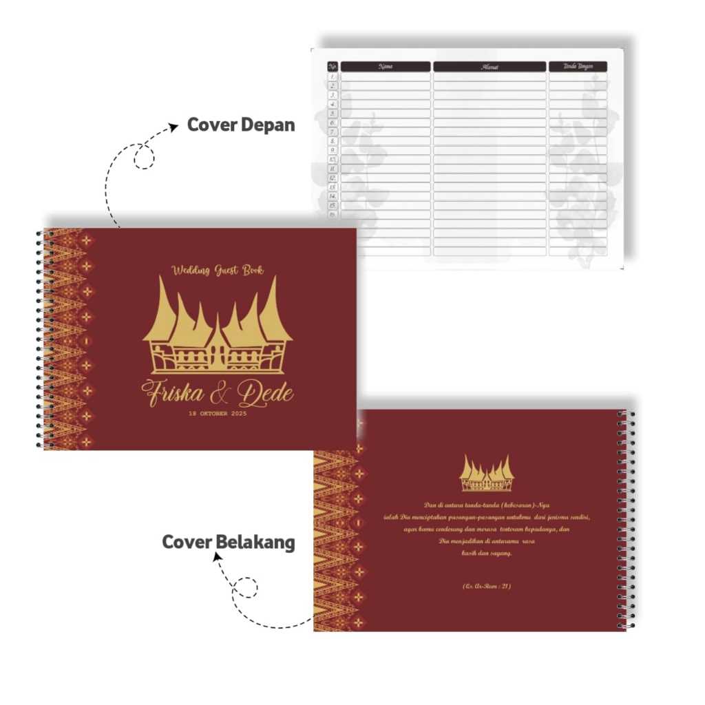 

Buku Tamu Pernikahan / Wedding Guest Book
