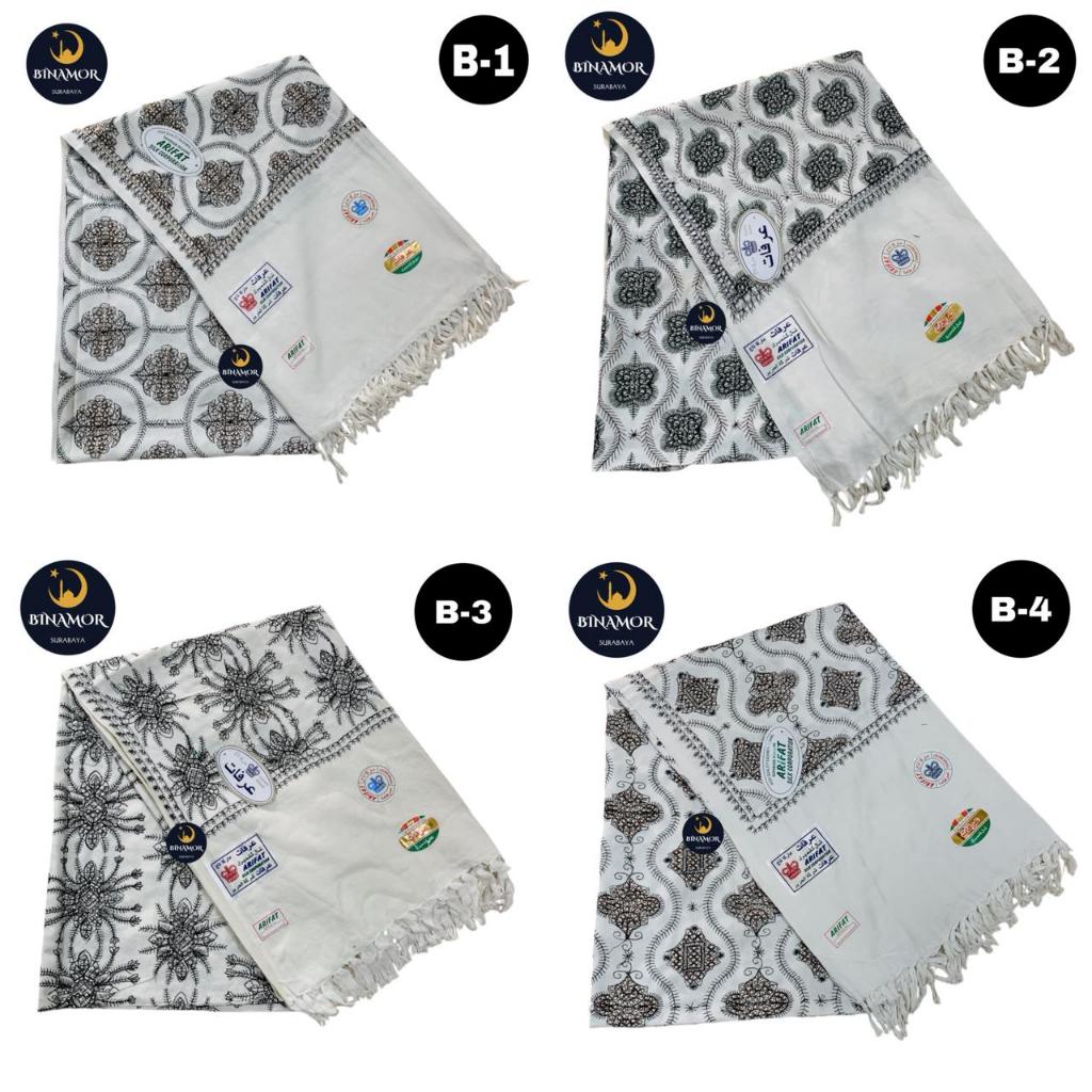 Sorban Putih Arifat Kashmiri Sulam Bordir