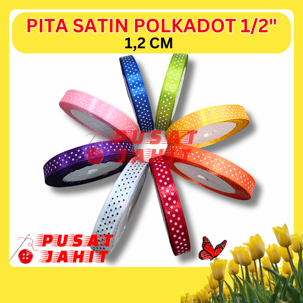 

Pita Satin Polkadot 1/2 inch 1,2 cm