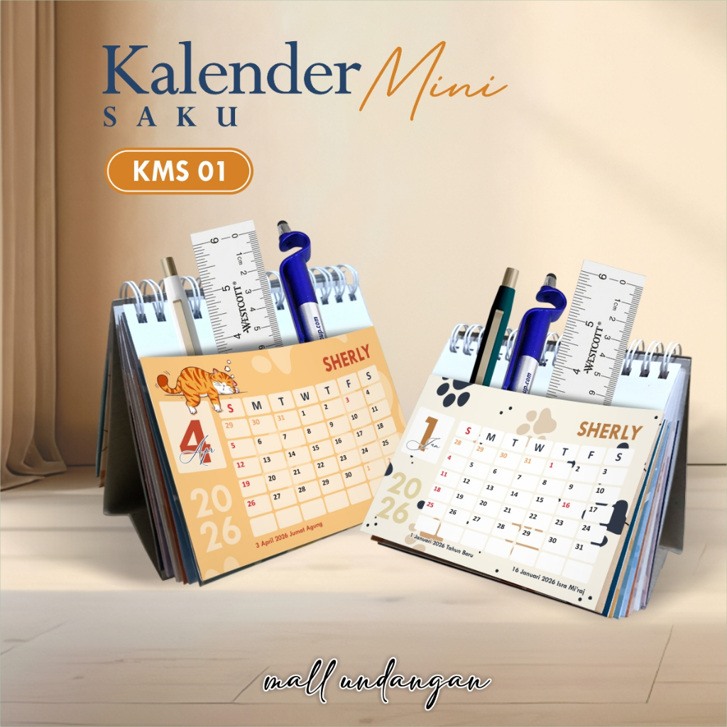 

KALENDER MEJA AESTHETIC 2026 - KALENDER DUDUK SAKU MINI - SOUVENIR KALENDER DUDUK SPIRAL