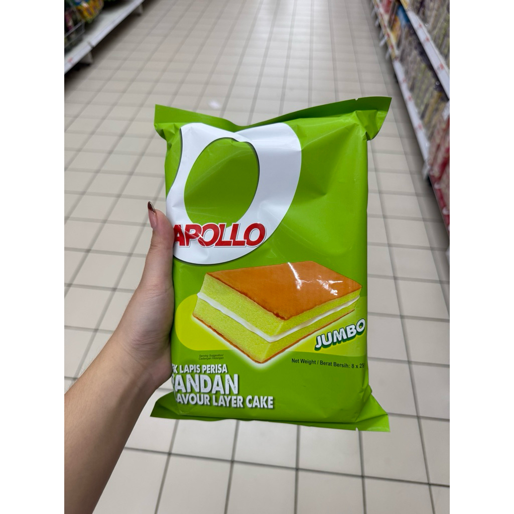 

apollo kek lapis pandan layer cake isi 8 pcs 200gr