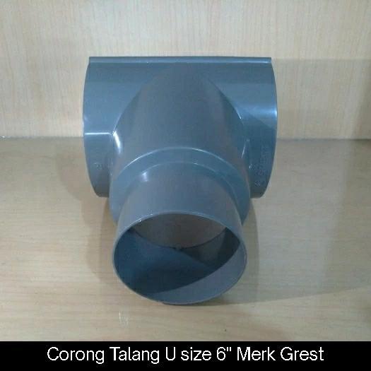 CORONG TALANG AIR PVC OVAL 6" MERK GREST | 1/2 LINGKARAN | TALANG U