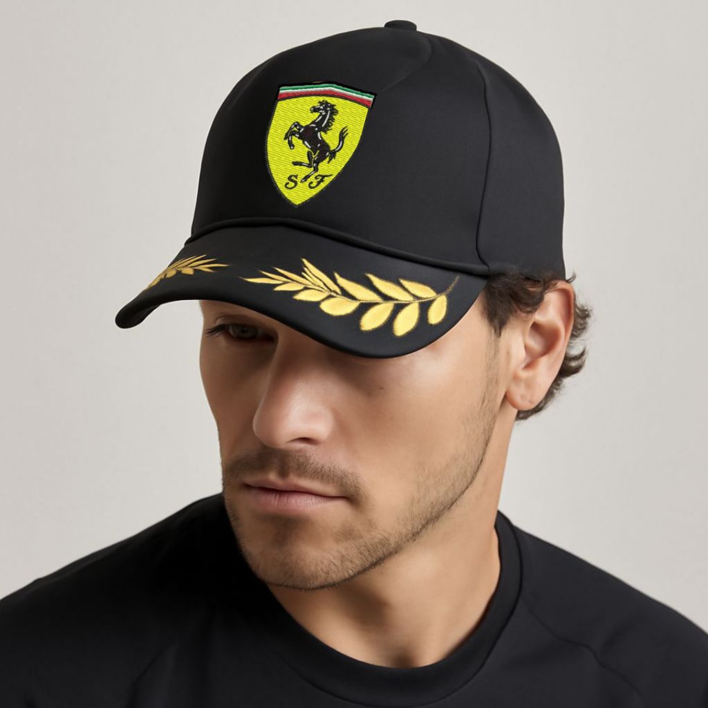Topi Baseball Ferari Podium Caps Premium High Quality/Topi Unisex Dewasa/Topi Racing/Topi Cowok Cewe