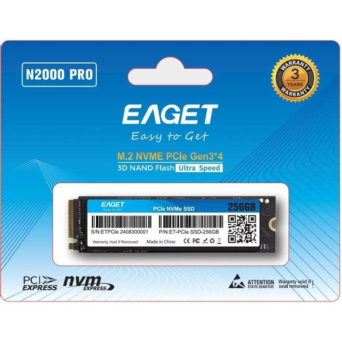 SSD M.2 Nvme Eaget N2000 Pro 256GB Pcie Gen 3x4 Speed Up To 3500/2800Mbps Solid State Drive