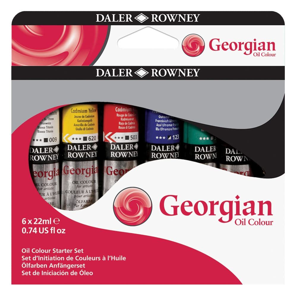 

Georgian oil color 6 clr x 22 ml starter set / cat minyak