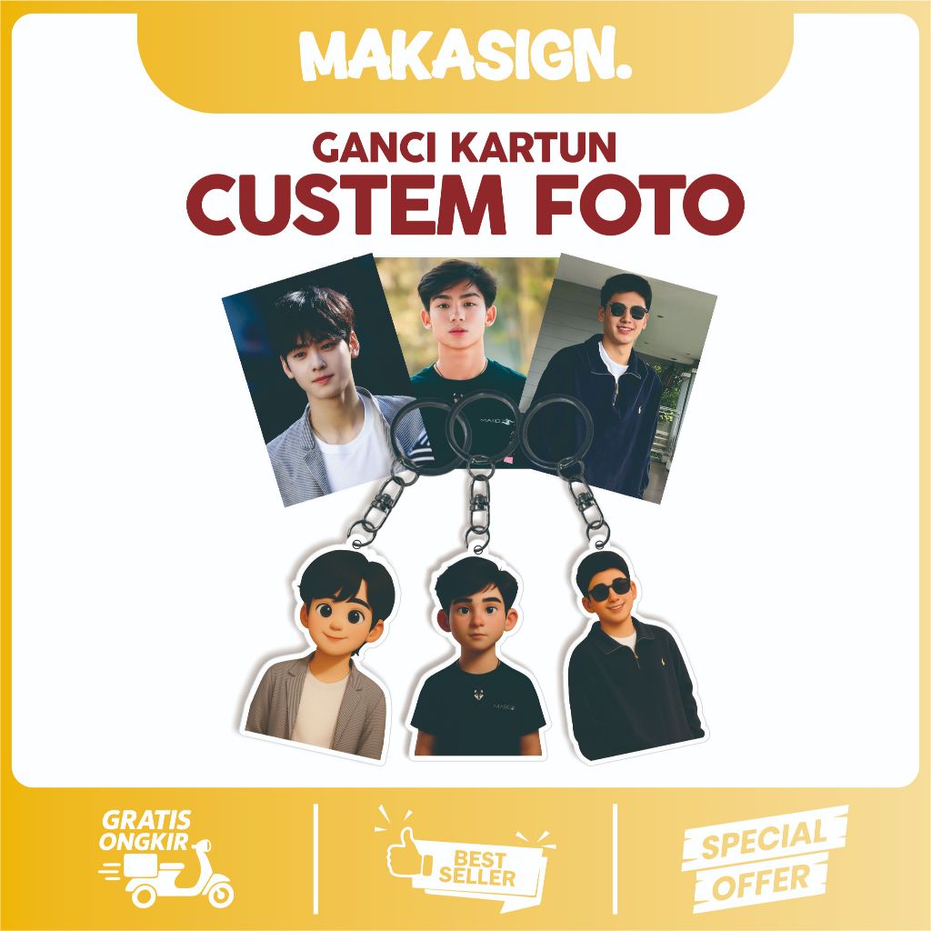 GANTUNGAN KUNCI AKRILIK CUSTOM FOTO  - GANTUNGAN KUNCI CUSTOM FOTO - GANTUNGAN KUNCI AKRILIK - GANCI