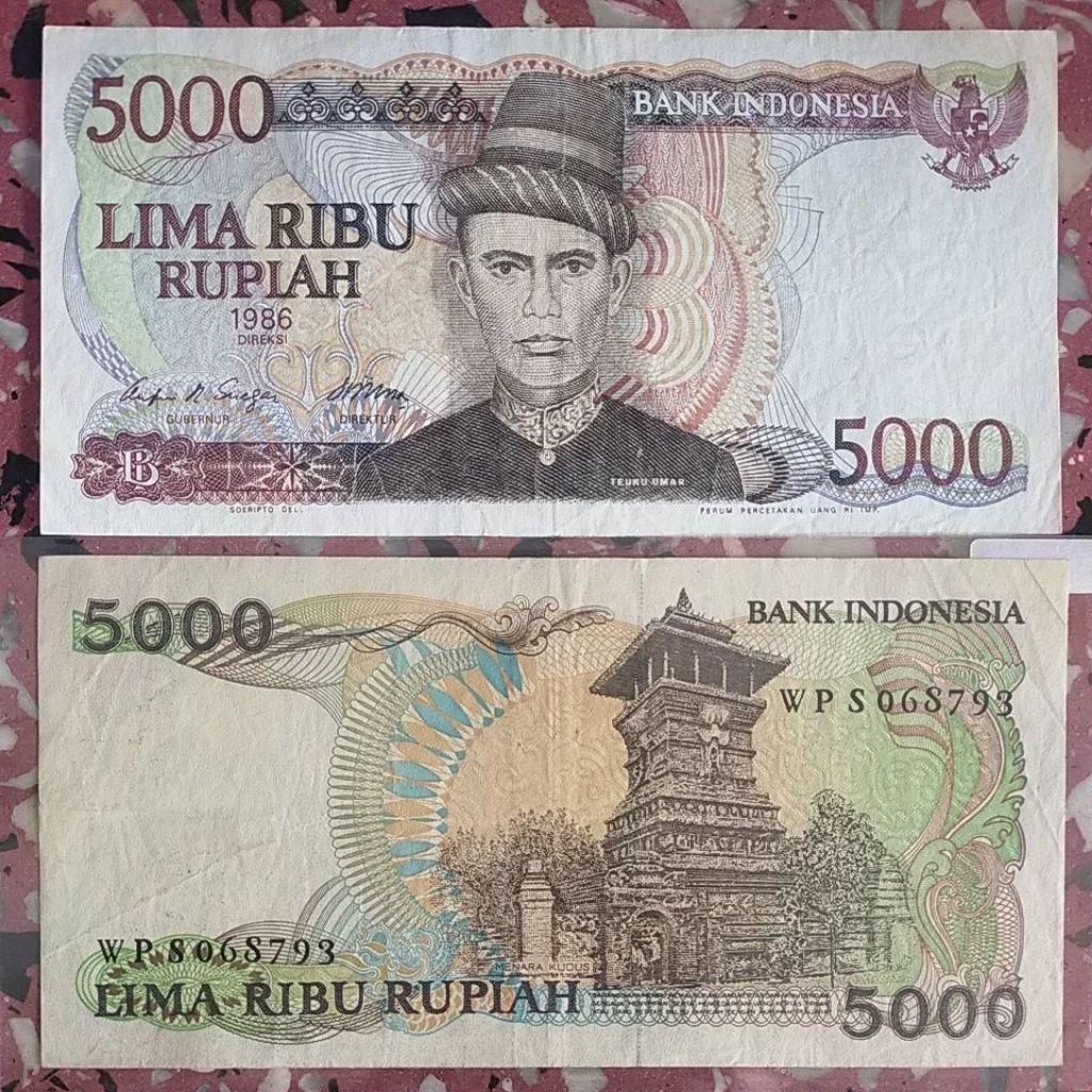 5000 rupiah Teuku Umar tahun 1986