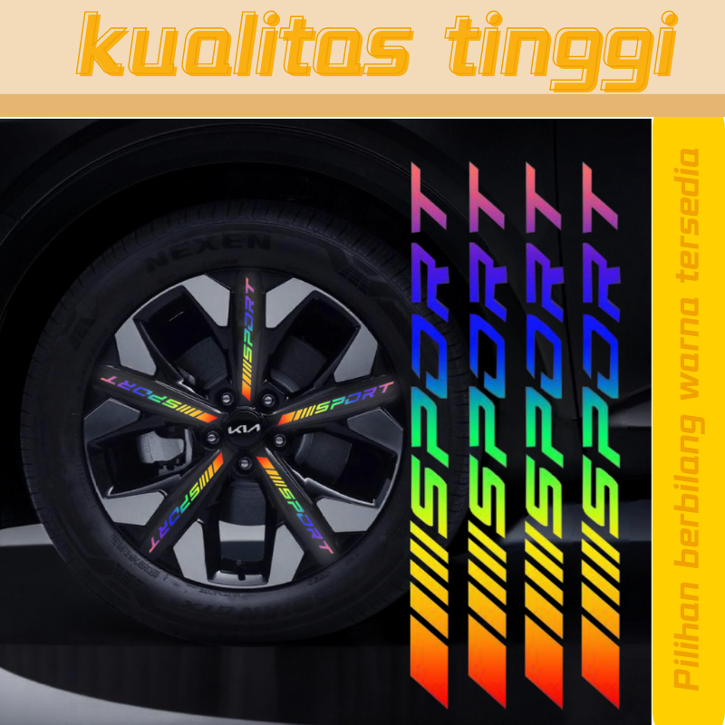 Stiker Strip Reflektif Mobil Motor Berwarna Reflektif Velg Pelg Ban Mobil Motor Sepeda Stiker Reflek