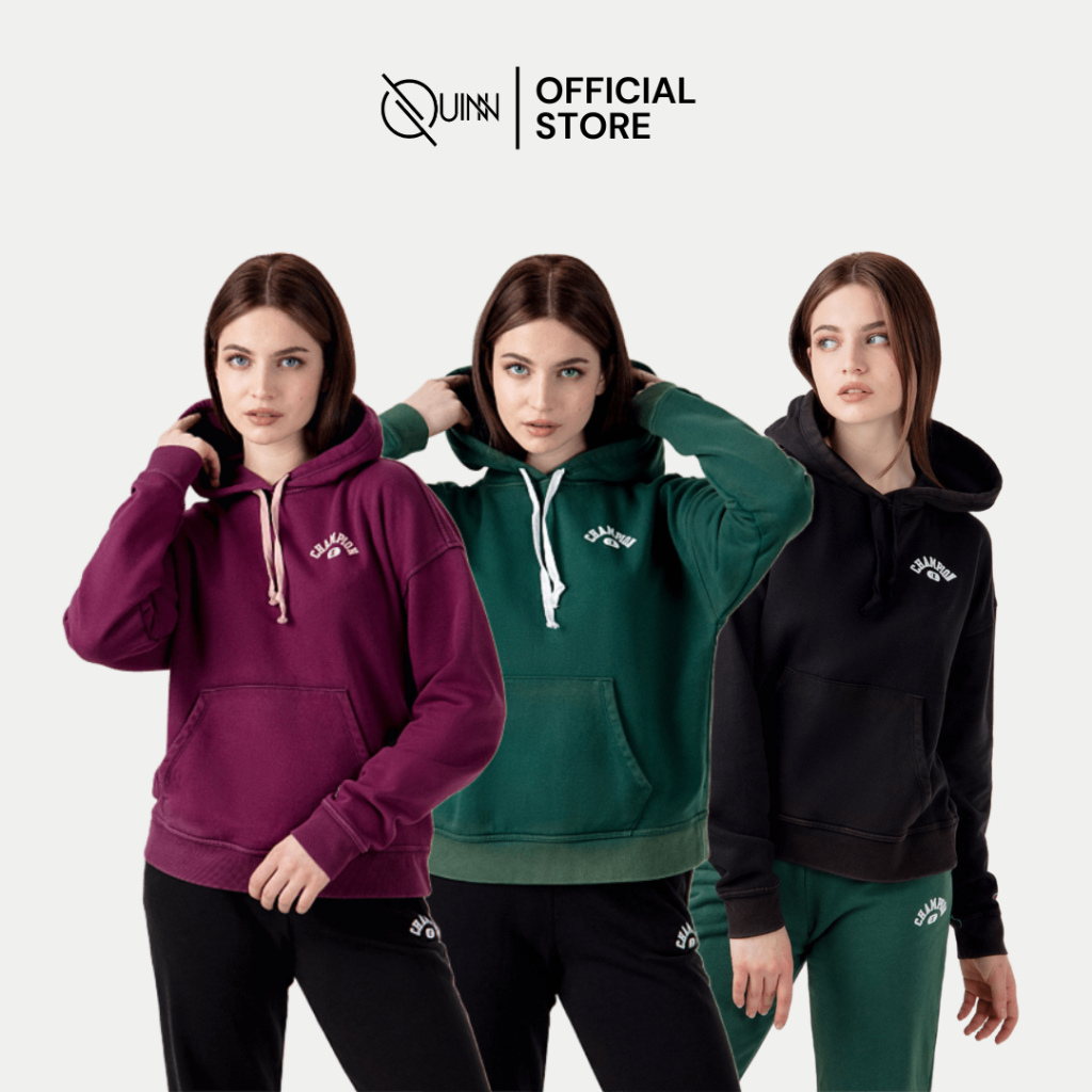 Champion Hoodie Powerblend Pullover Women / Sweater Vintage Lengan Panjang Wanita