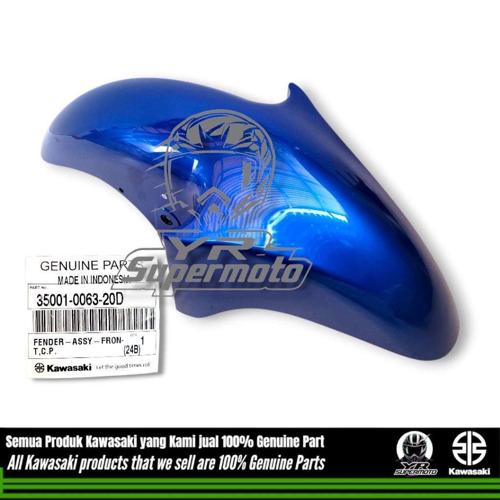 Spakbor Depan Ninja R Ninja SS Ninja KIS warna biru Kawasaki 35001-0063-20D