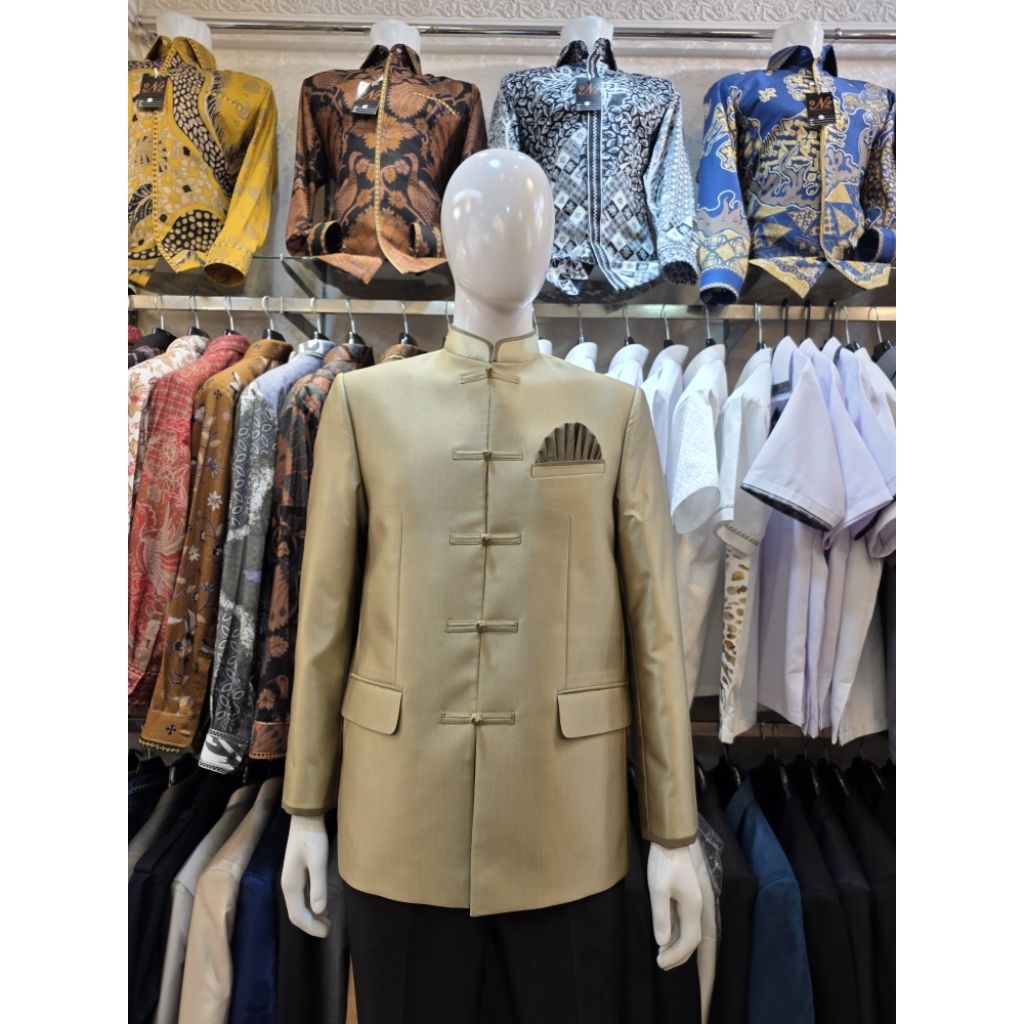 changsan /cheongsam pria gold