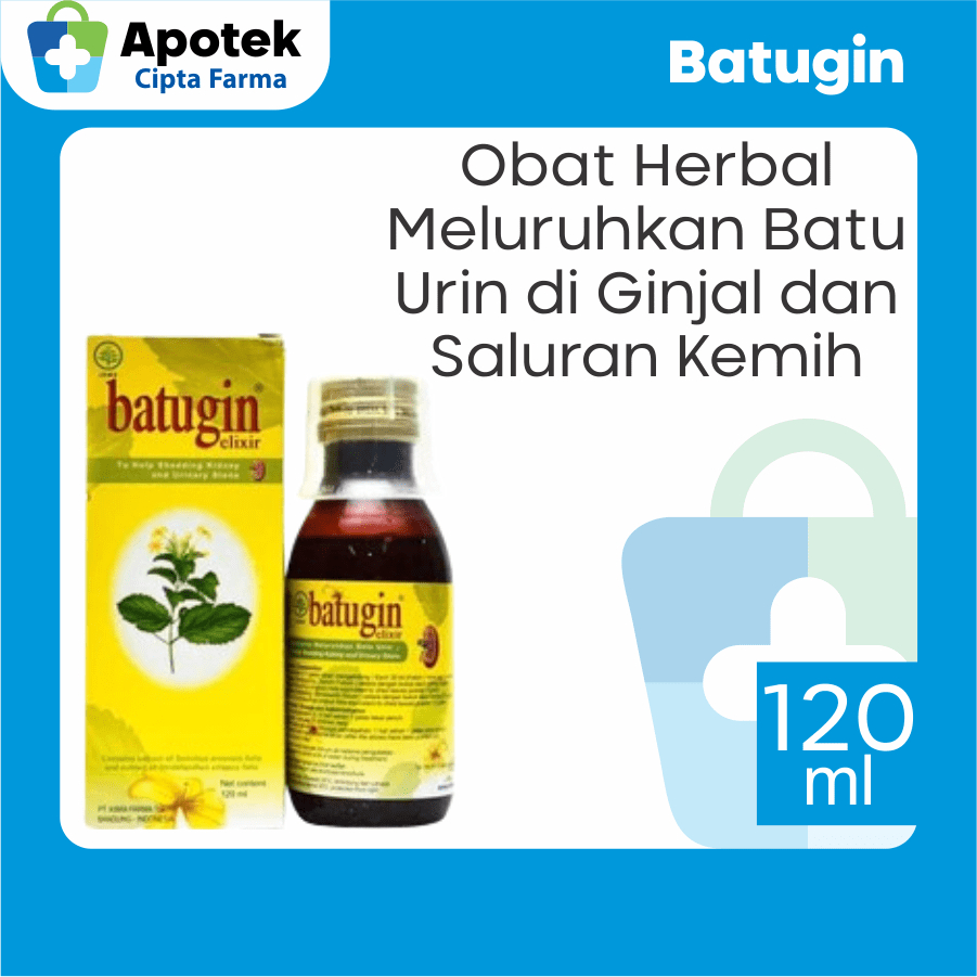 Batugin 120ml Batugin Elixir Original Sirup Batugin Daun Tempuyung Kejibeling Obat Batu Ginjal Kenci