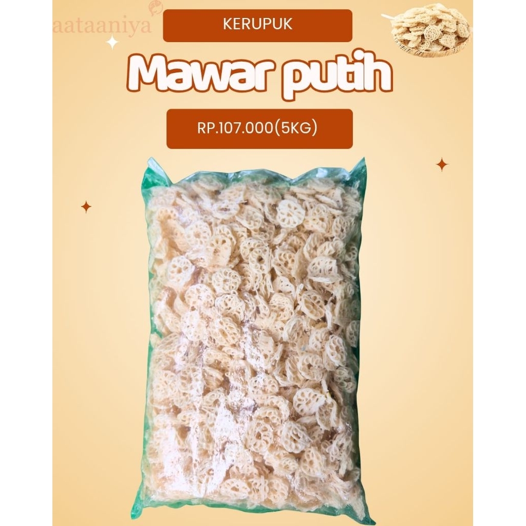 

kerupuk seblak mawar putih