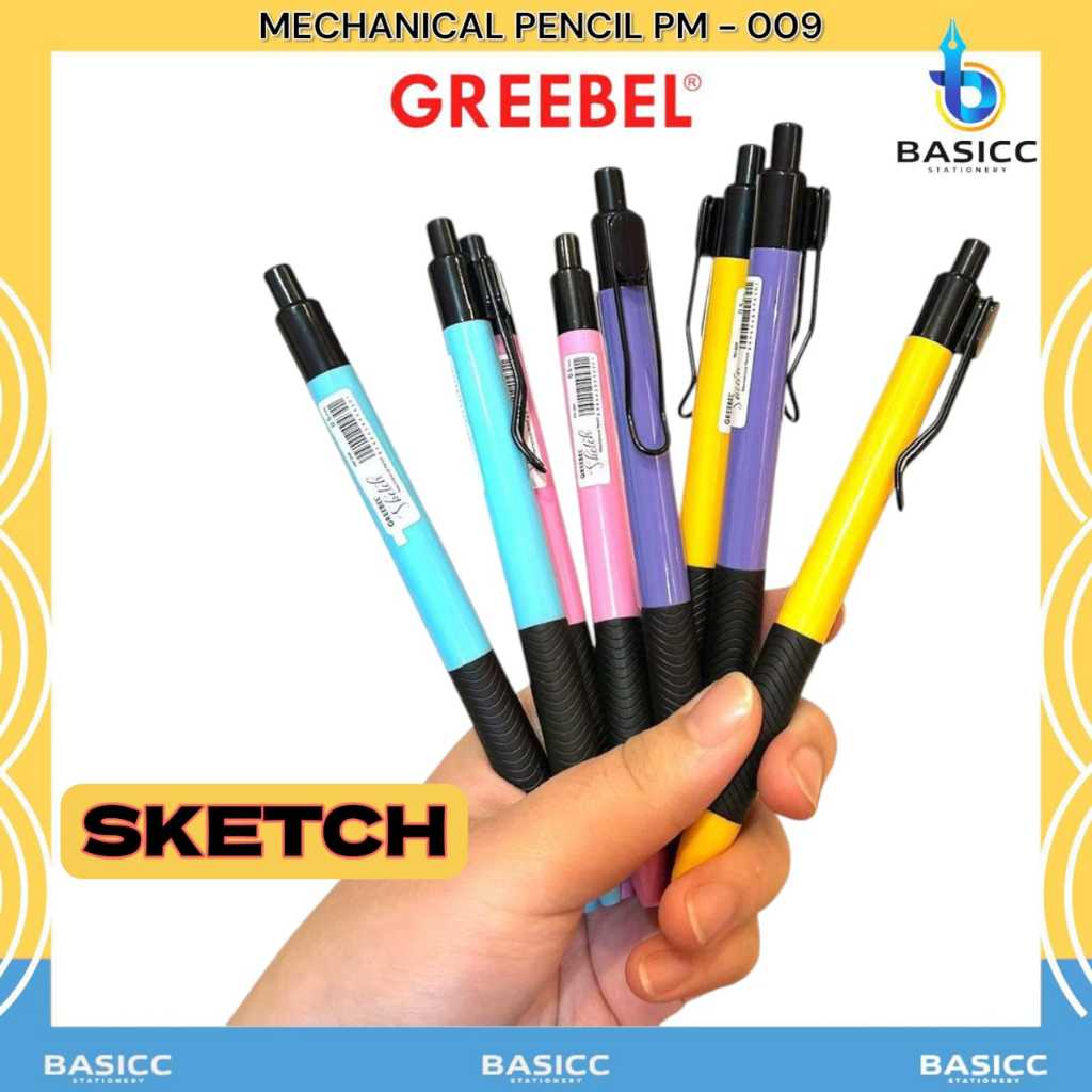 

Greebel Pensil Mekanik Sketch PM-009/ Propelling Mechanical Pencil Penghapus 0,5mm | @1 Pcs