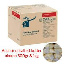 

Anchor Unsalted Butter 1Kg, 500gr Repack / Pure Butter Import New Zealand - 100% Halal
