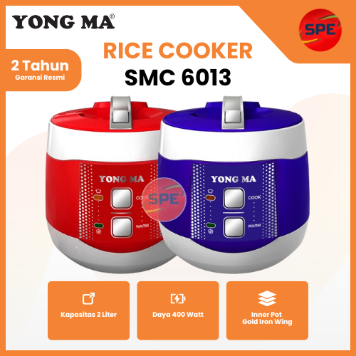 RICE COOKER / MAGIC COM YONG MA KAPASITAS 2 LITER SMC 6013 / SMC6013 GARANSI RESMI (MEDAN)