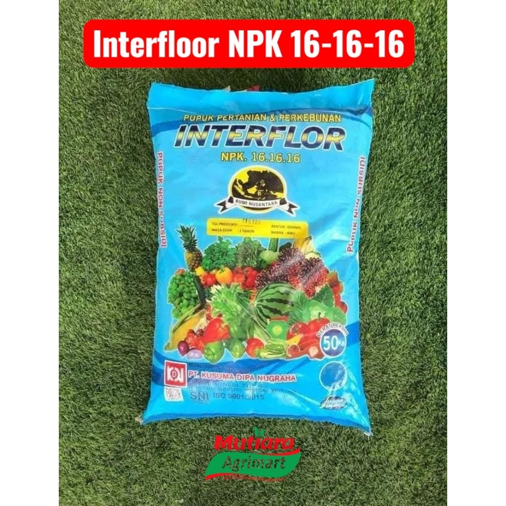 NPK INTERFLOOR 161616 @50KG // NPK BUNGA // PUPUK TANAMAN BUAH DAN DAUN