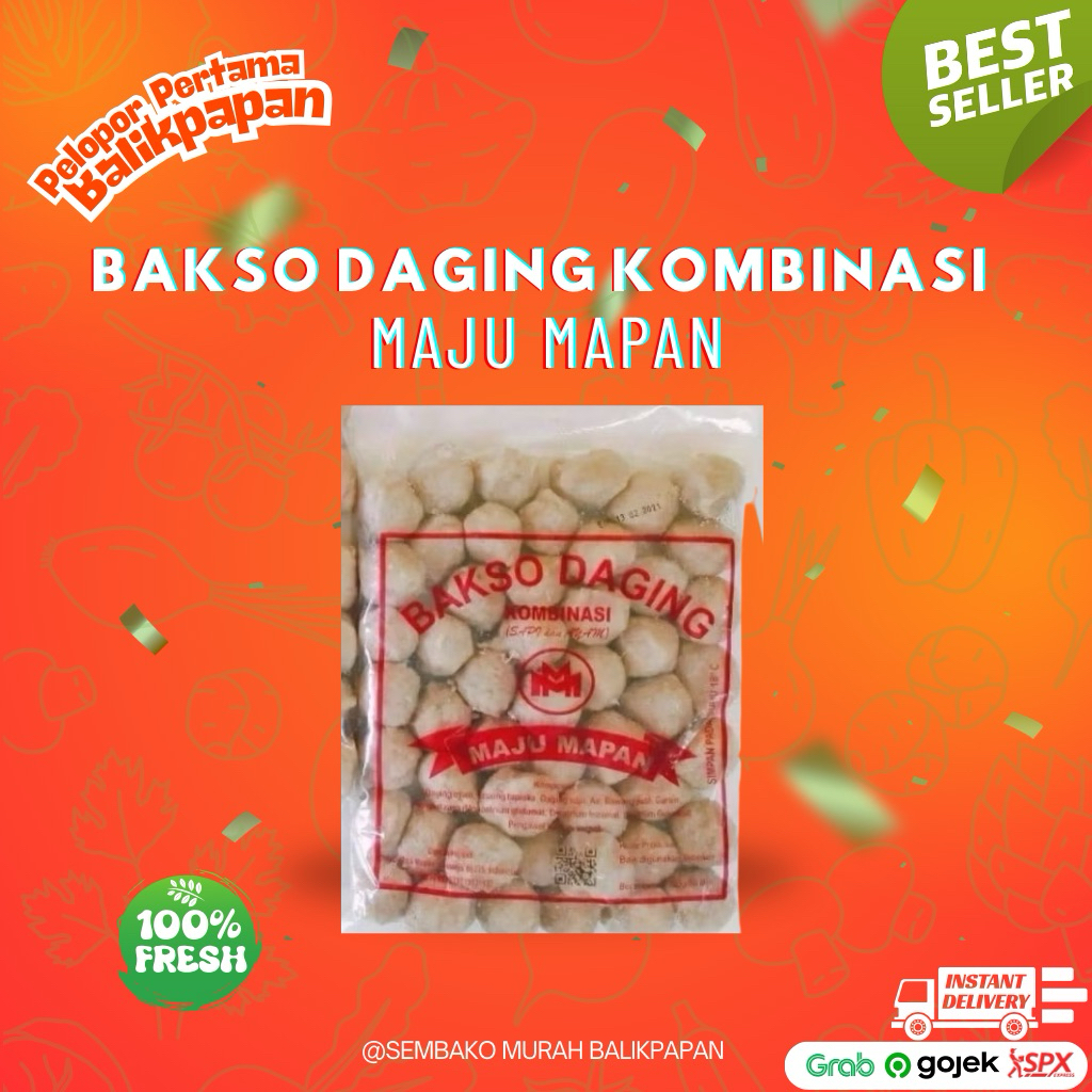 

bakso daging kombinasi maju mapan 50 biji