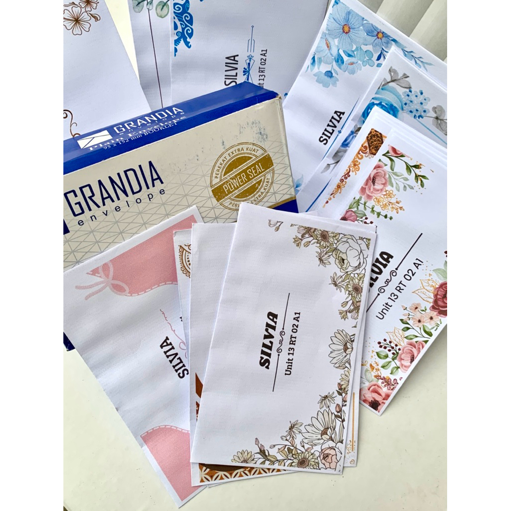 Amplop kondangan 1 kotak (isi 100lbr custom nama&alamat) cetak amplop kondangan | amplop custom nama