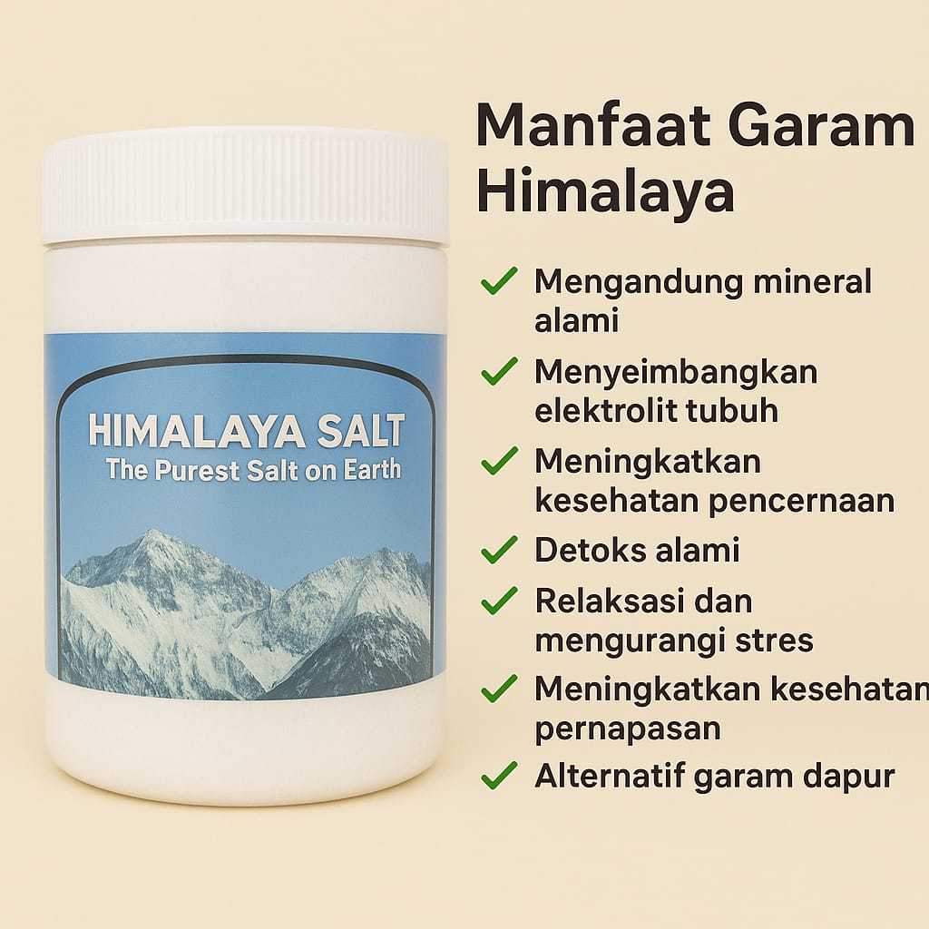 

Garam Gunung Himalaya Hanifah Pink Salt Himalaya Salt 500 gr