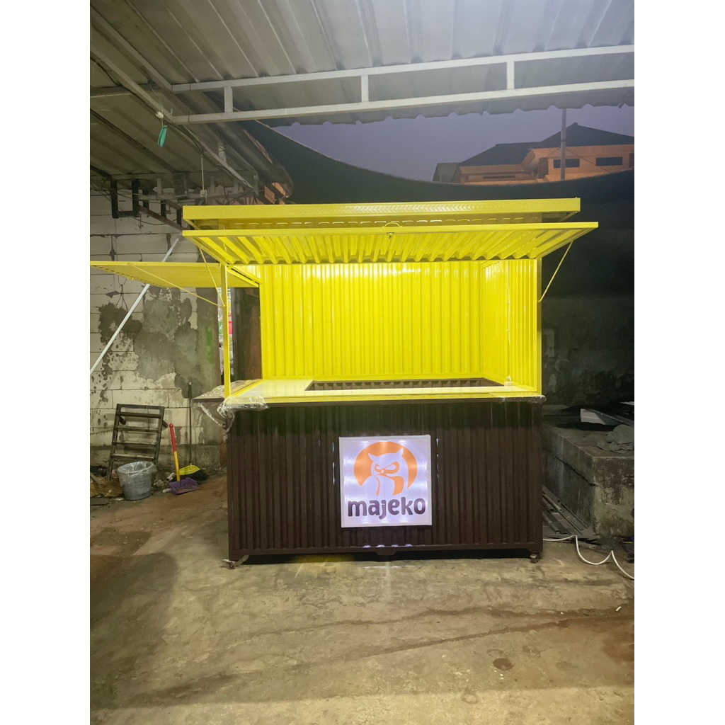 Booth Container Standart model 2x1,5 tinggi 2m-2,20m