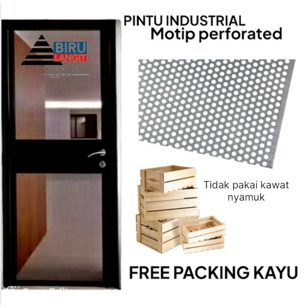 PINTU SWING ALUMINIUM + INDUSTRIAL UNTUK PINTU TERALIS PENGAMAN DEPAN PINTU UTAMA
