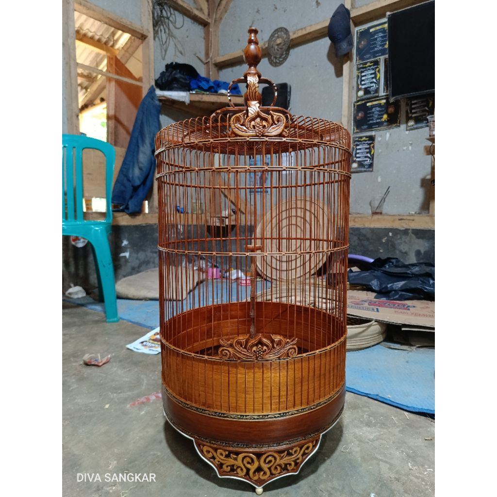 sangkar Branjangan ukir  Bunga
