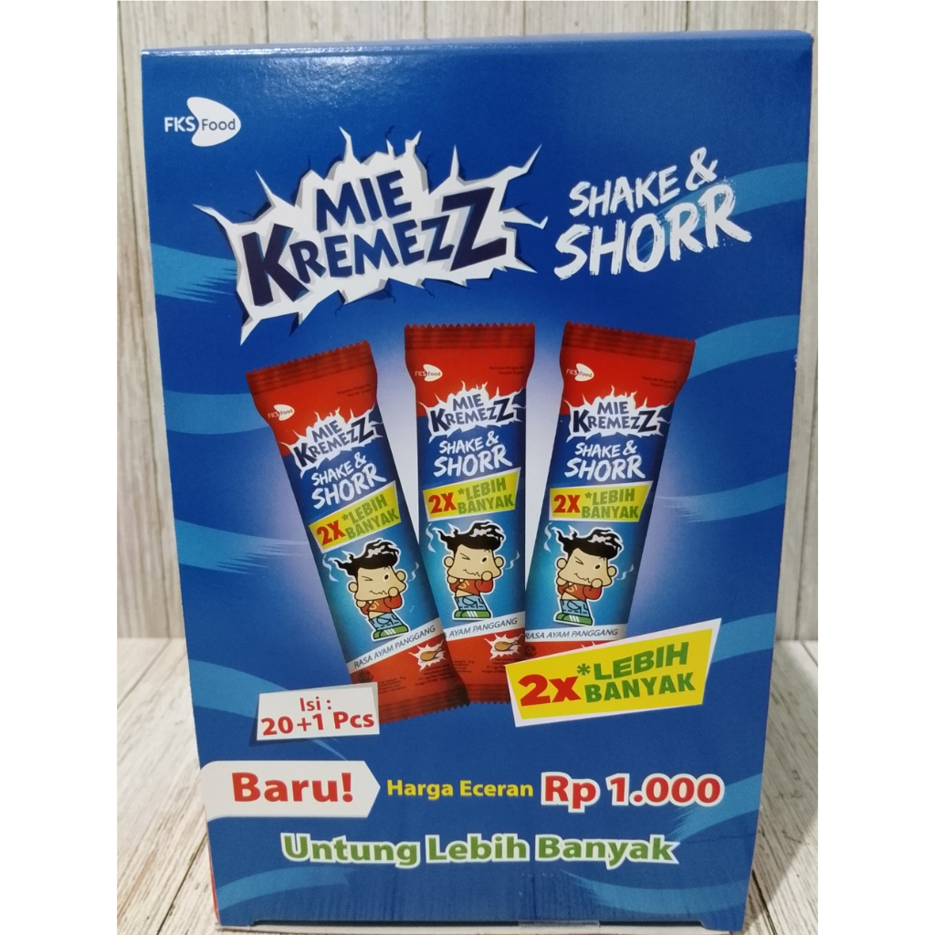 

Mie Kremezz Shake & Shorr 1 Box isi 20+1