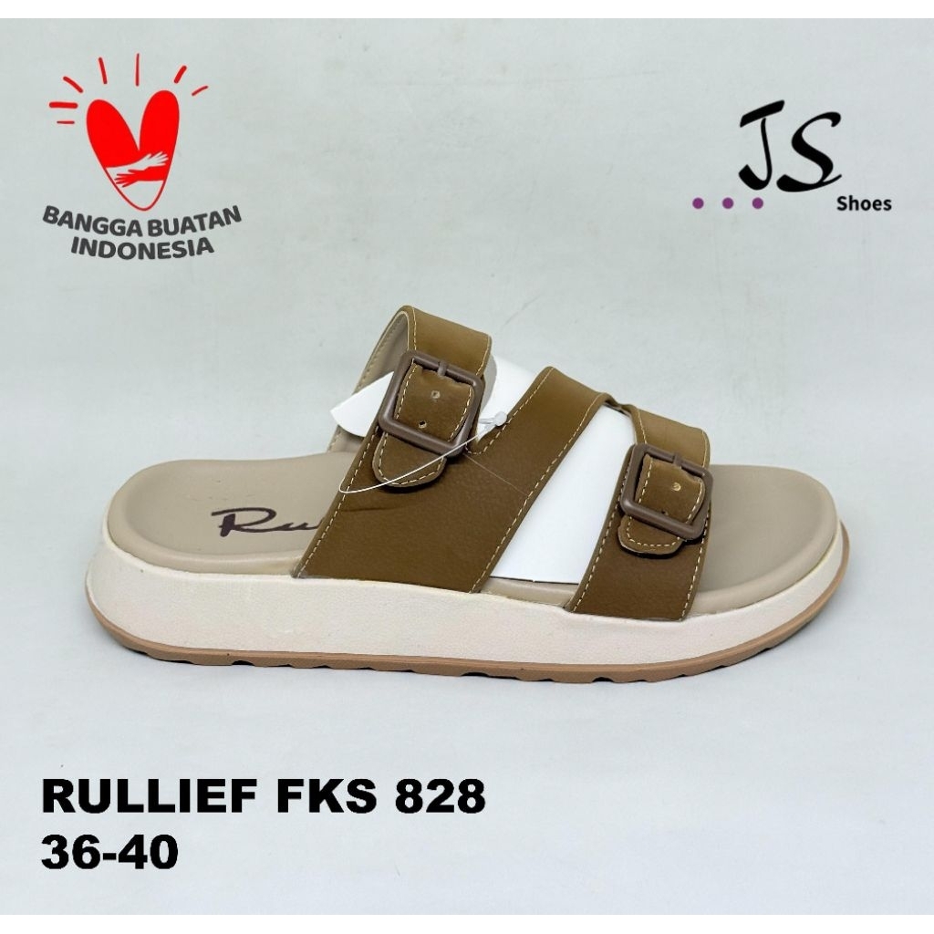 RULLIEF FKS 828 - SANDAL SLOP CASUAL WANITA DEWASA MERK RULLIEF ORIGINAL