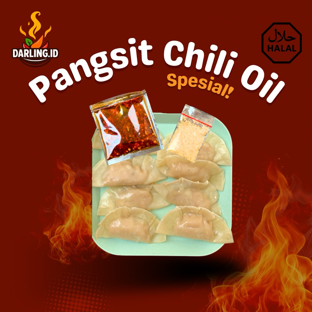 

Pangsit Isi Bumbu Chili Oil Darling.id-Goreng Kuah Kukus-Cemilan Food Lezat Pedas Gurih Instan