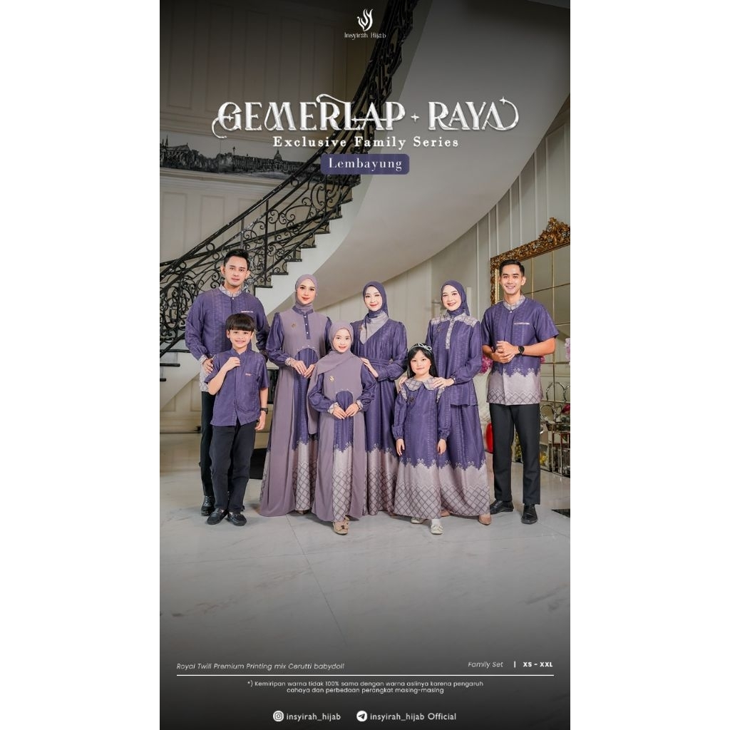 (OPEN PO)Gemerlap Raya Insyirah/gamis Insyirah/Sarimbit