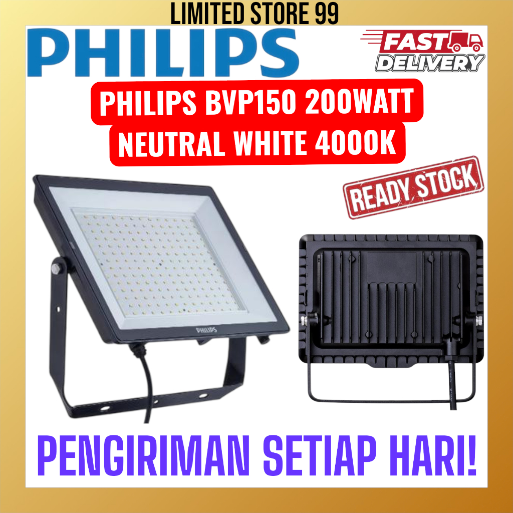 PHILIPS BVP150 200 WATT NW LED - LAMPU SOROT PHLIPS BVP 150 200W G2 NEUTRAL WHITE - 4000K