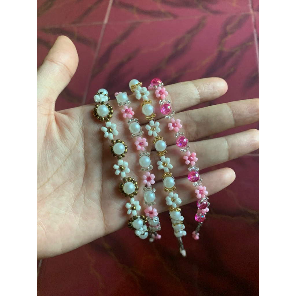 gelang manik manik gelang wanita kekinian gelang bunga gelang mutiara gelang kait gelang wanita kore