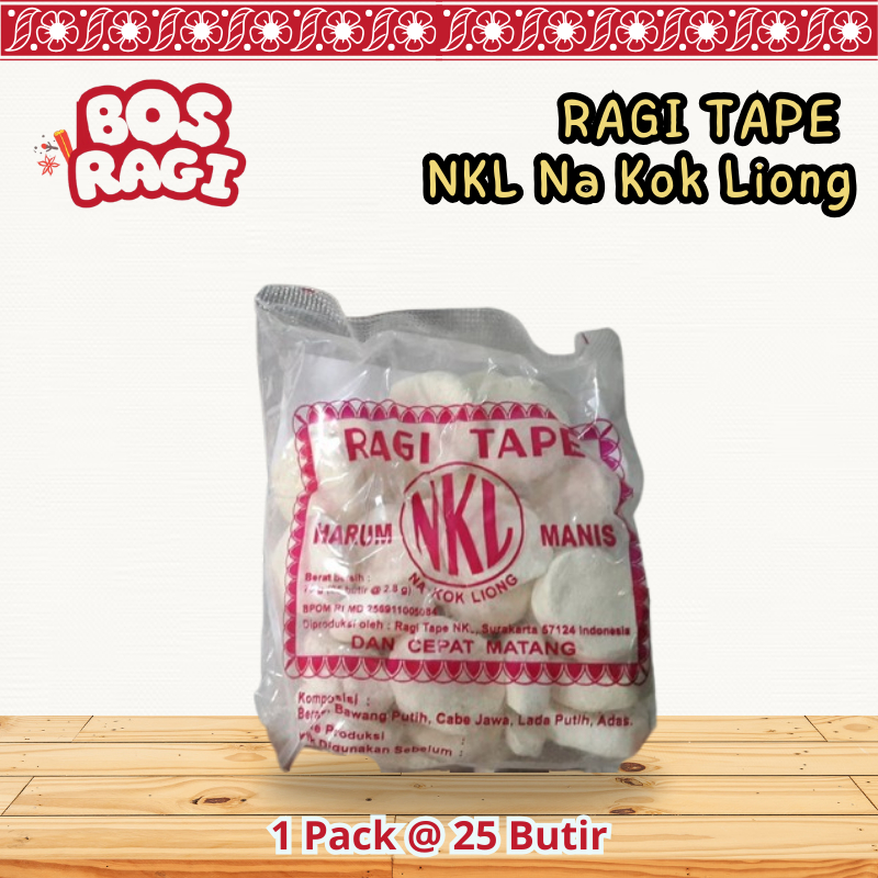 

Ragi Tape NKL Original 1 Pack isi 25 Butir Na Kok Liong Tape Singkong Tape Ketan