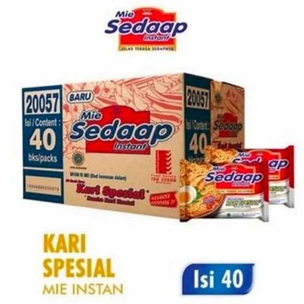 

Mie Sedaap Instan Kari Spesial 1dus 40pcs