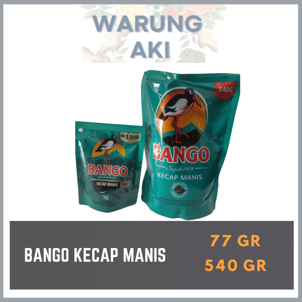 

Bango Kecap Manis 77gr & 540gr | Kecap Manis Gurih Manis Kental untuk Masakan Nusantar