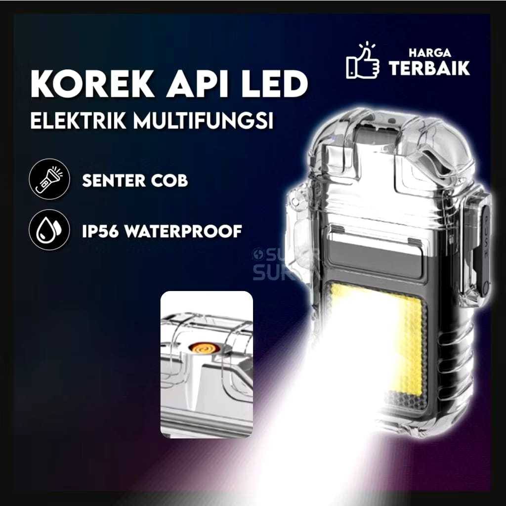 (QM) Elektrik Korek + Senter Emergency Lampu Korek Elektrik Gantungan Kunci